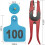 Cattle Ear Tags 001-100 Number Plastic Livestock A 7
