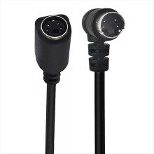 90 Degree Bend Mini DIN 4Pin Male to Female S-Vide