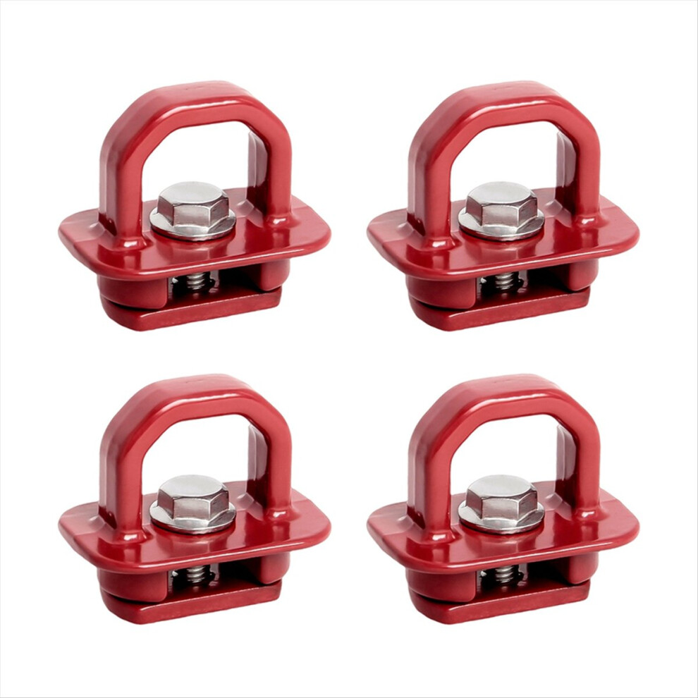 Red Truck Bed Side Wall Anchors 4Pcs Set Tie Downs 4851489669839