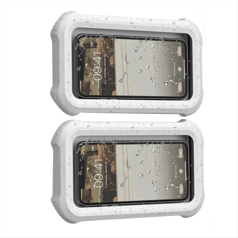 2Pcs Waterproof Shower Phone Holder Case With 360 4851489688960