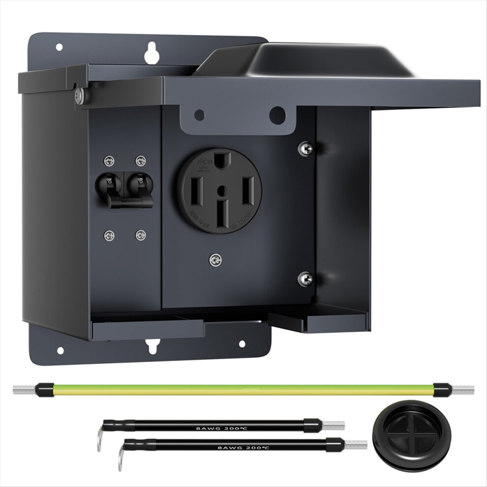 50 Amp Rv Power Outlet Box With Circuit Breaker We 4851489672846