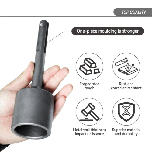 SDS Max T-Post Driver Attachment, 2 Inch Diameter 2
