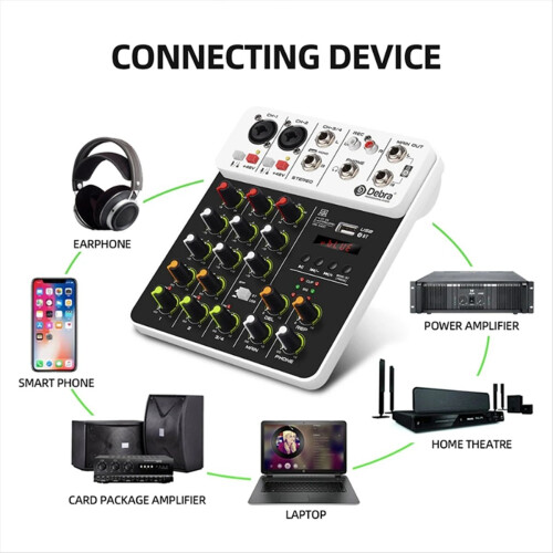 Debra V4 Audio Interface Mixing Console Bluetooth 2