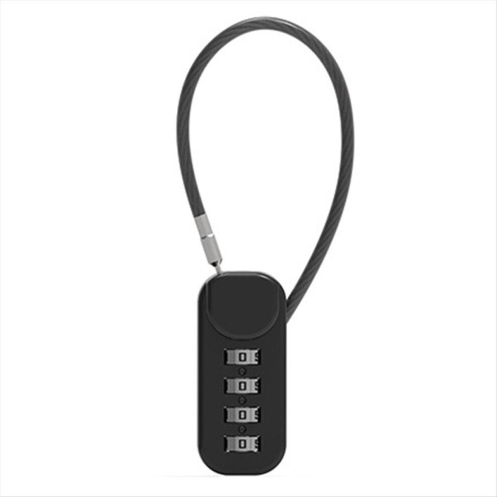 Black Security Combination Padlock 4-Digit Combination Padlock Zinc Alloy Anti-Theft Suitcase 4851489685372