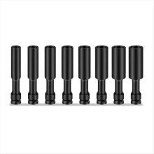 8PCS 1/2 Drive Socket Head Impact Wrench Hex Adapter Spanner Converter 15mm-24mm Black