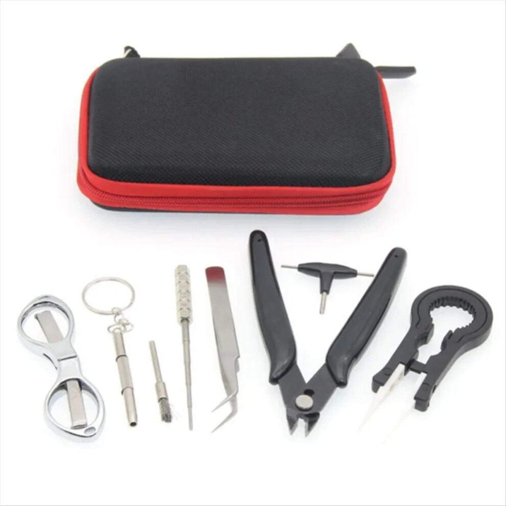 Diy Repair Tool Kit + Pliers Ceramics Tweezers Folding Scissors Coil Jig Screwdriver Hand Tool Set 4851489683637