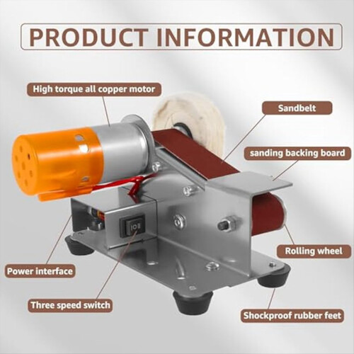 Mini Belt Sander,15 Degree Electric Grinder,7 Adju 2