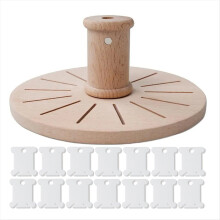 Bobbin Rack for Embroidery Round Wooden Floss Hold