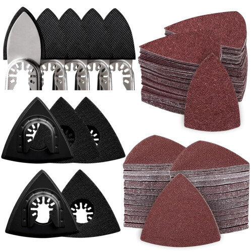 260pcs Oscillating Tool Sanding Pads Kit, Triangle