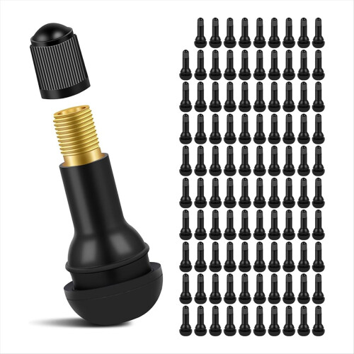 100pack TR413 Snap in Type Rubber Valve Tool Set T