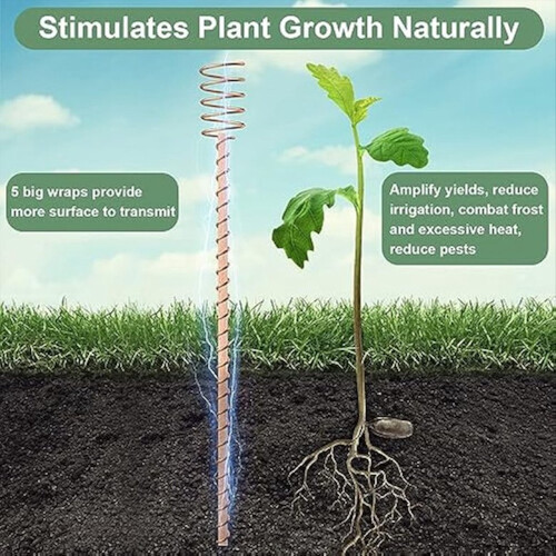 10Pcs 13.5Inch Electroculture Plant Stakes,Long Co 2