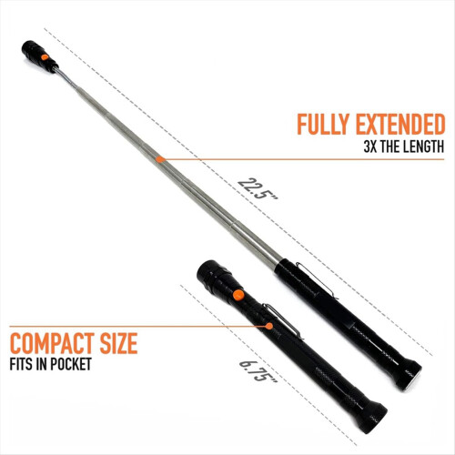 Magnetic Pickup Tool for Men - Telescopic Magnet w 2