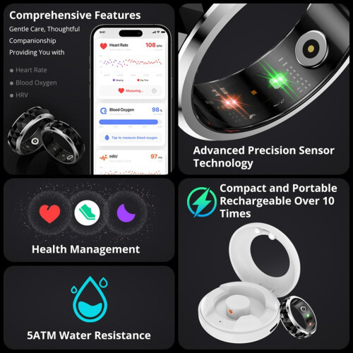 R11 Smart Ring,Fidget Spinner Anxiety Relieve Ring 2