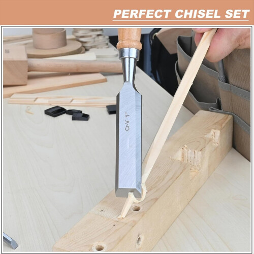 4pcs Wood Chisel Set for Woodworking, Chrome Steel 2