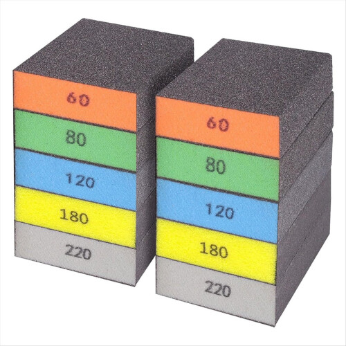 10Pcs Sanding Sponge, Washable and Reusable Block