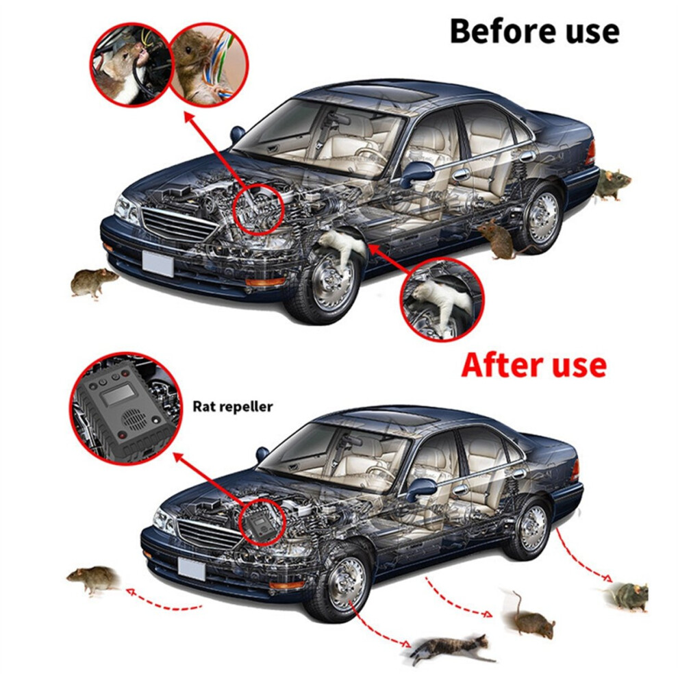 Ultrasonic Rodent Repellent For Cars, Under Hood, 4852926741880