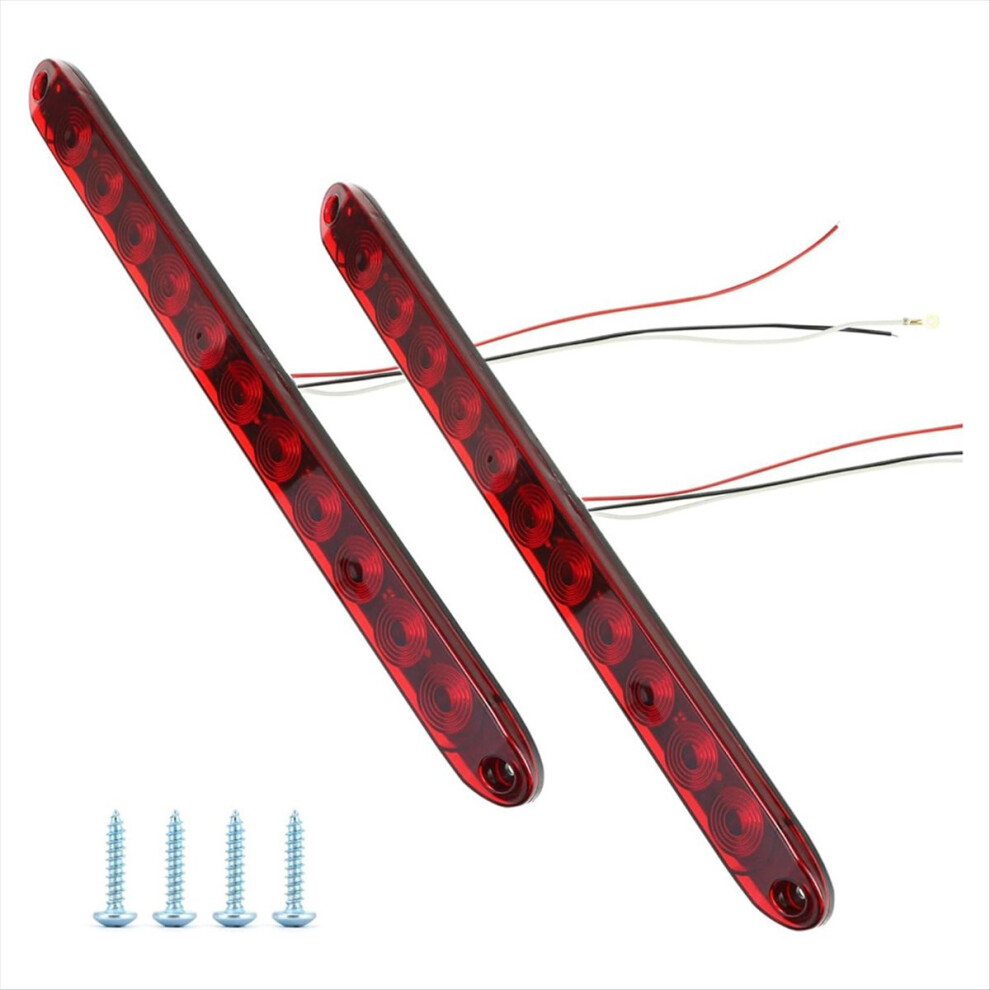2 Pack Led Trailer Brake Tail - 11 Leds, For 12V Boats Trucks Trailers Red/Light 4852926761352