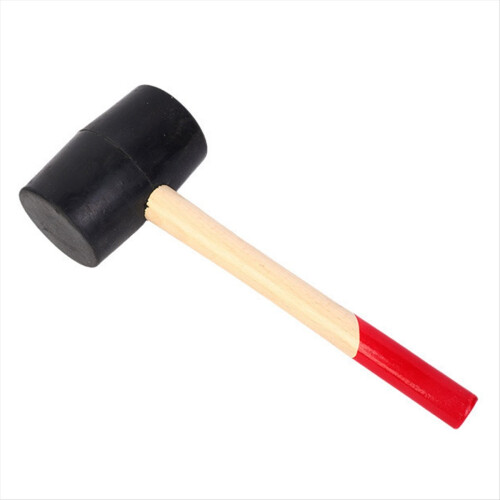 Rubber Hammer with Wooden Handle Installation Blac 1