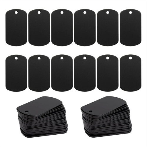 100Pcs Metal Stamping Blanks Black for Stamping, E