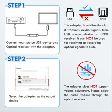 USB to Optical Audio Adapter, A SPDIF Sound Card O