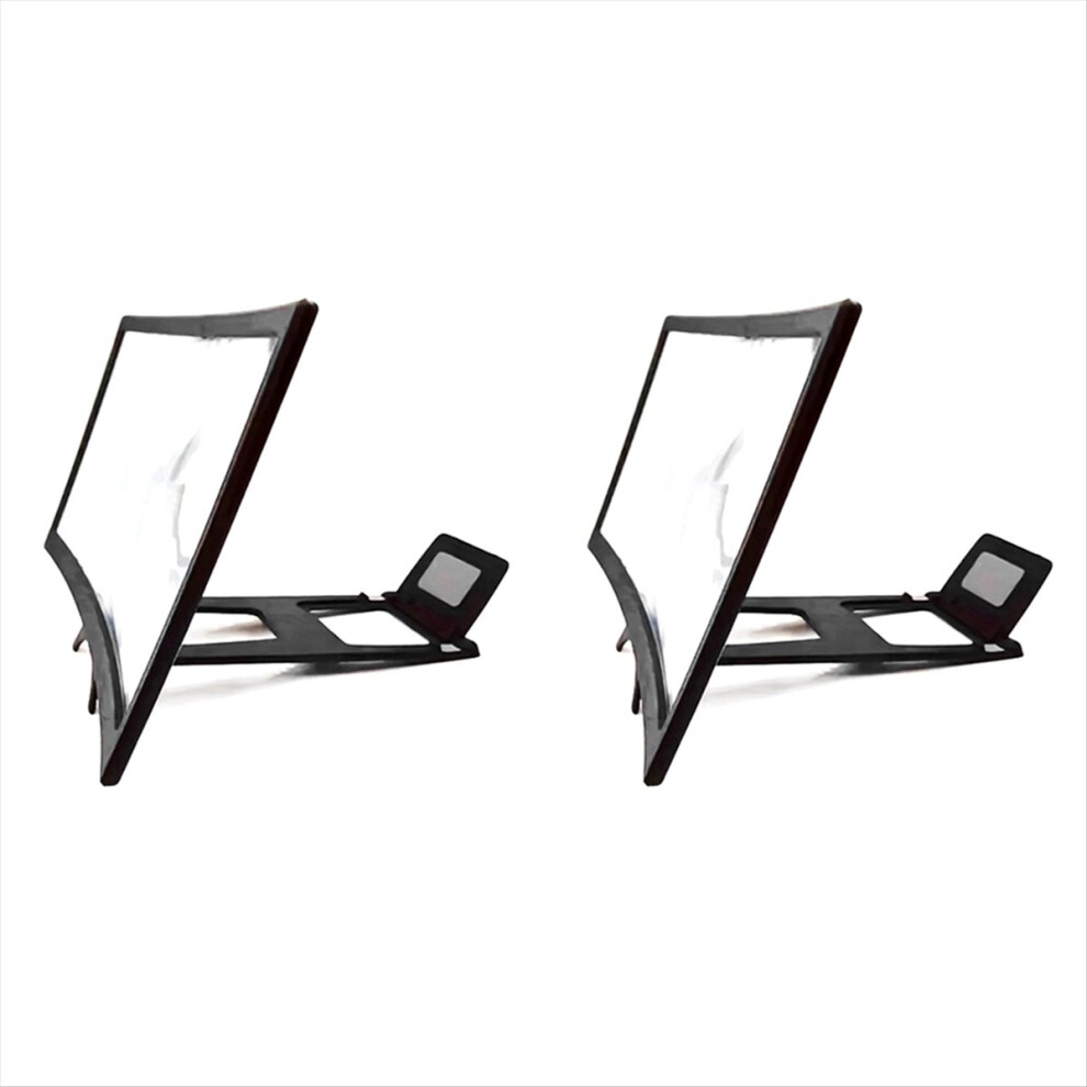 2Pcs 12-Inch Curved Phone Screen Magnifier Hd Video Amplifier Mobile Screen Magnifying Glass 4852926733465