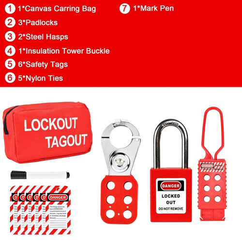 Lockout Tagout Kit, Lock Out Tag Kits Electrical, 2