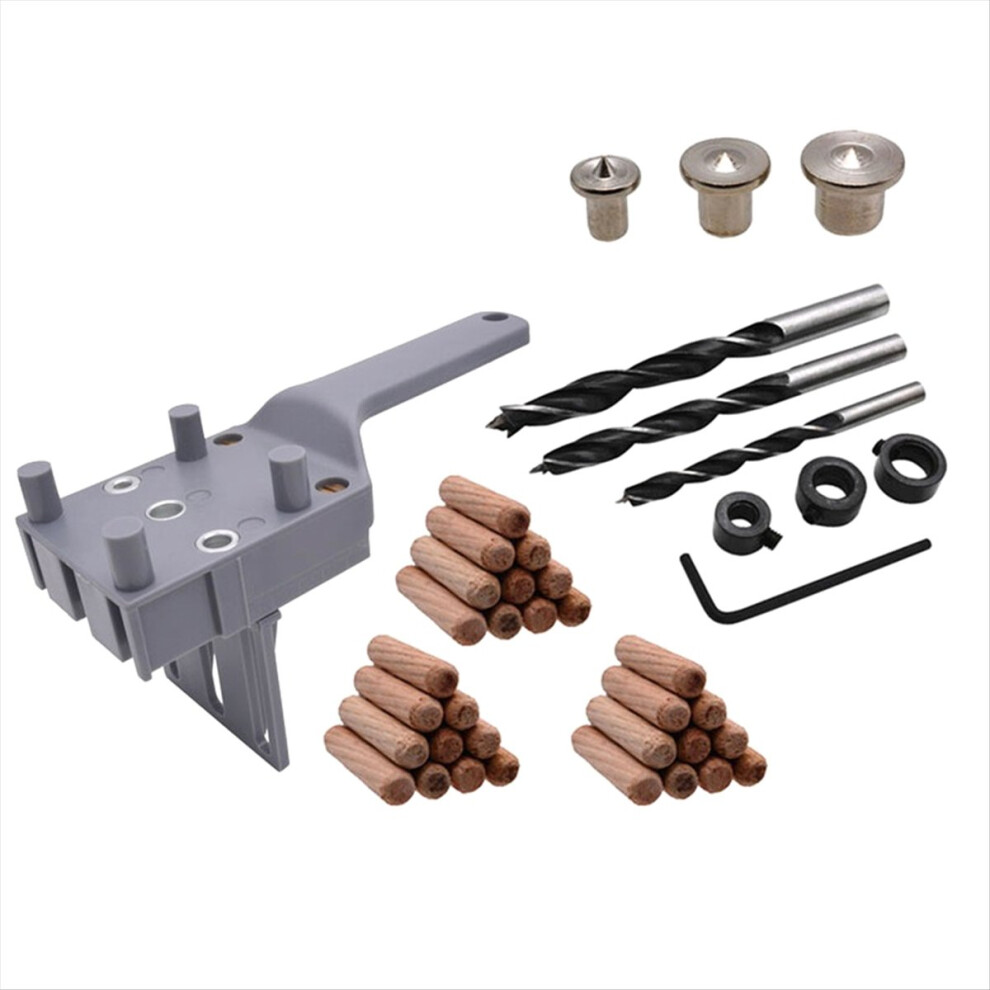 41Pcs 6/8/10Mm Drill Bit Woodworking Dowel Jig Dri 4852926731379