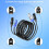 6.6 FT DMX512 Extension Cable, AC Power 3Pin XLR S 3