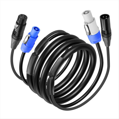6.6 FT DMX512 Extension Cable, AC Power 3Pin XLR S 1
