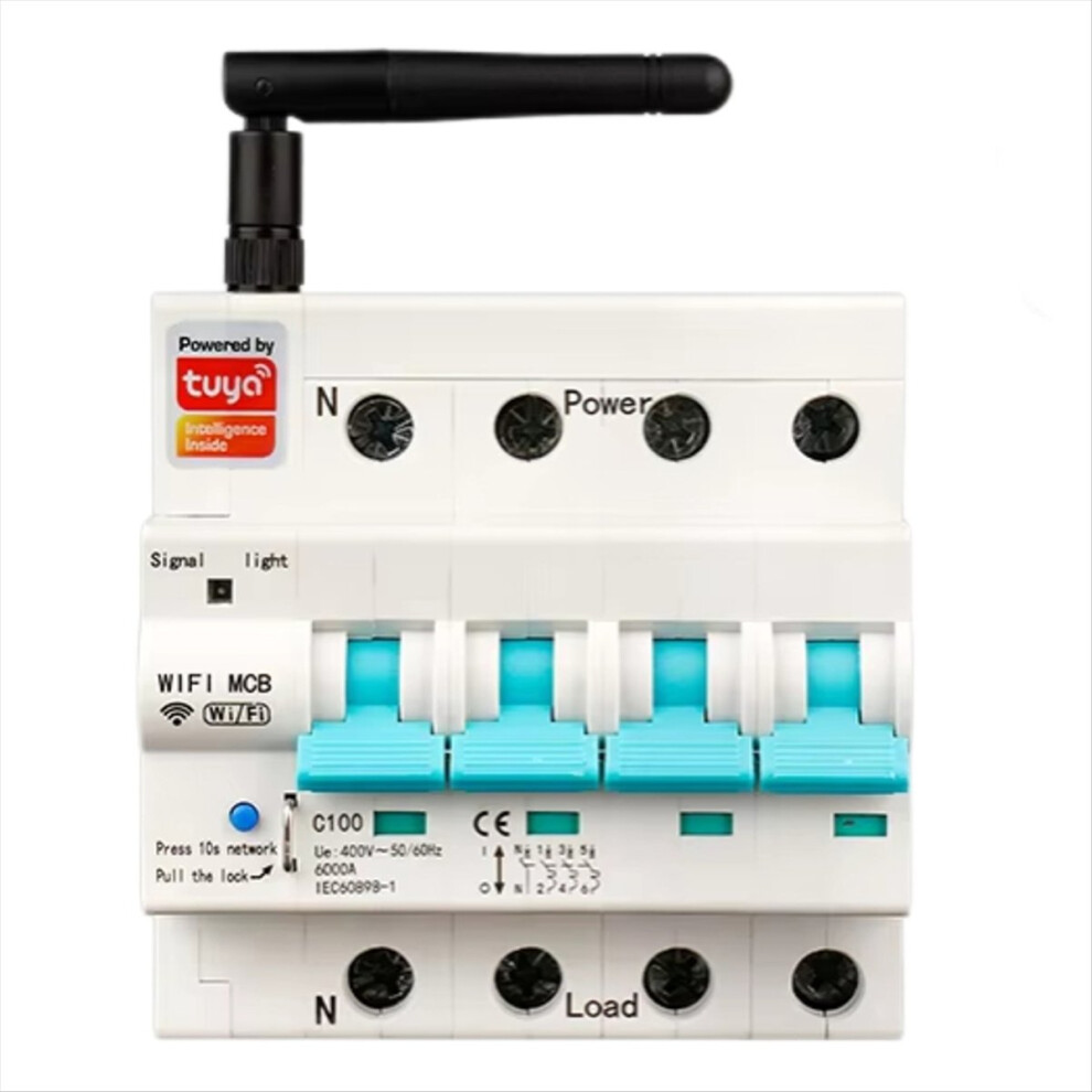 4P Tuya App Wifi Circuit Breaker Interruptor Smart 4852926780773