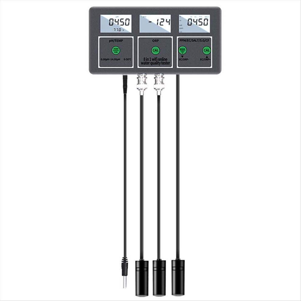 Water Quality Tester 8-In-1Ph/Orp/Ec/Tds/Salt/S.g/ 4852926772624