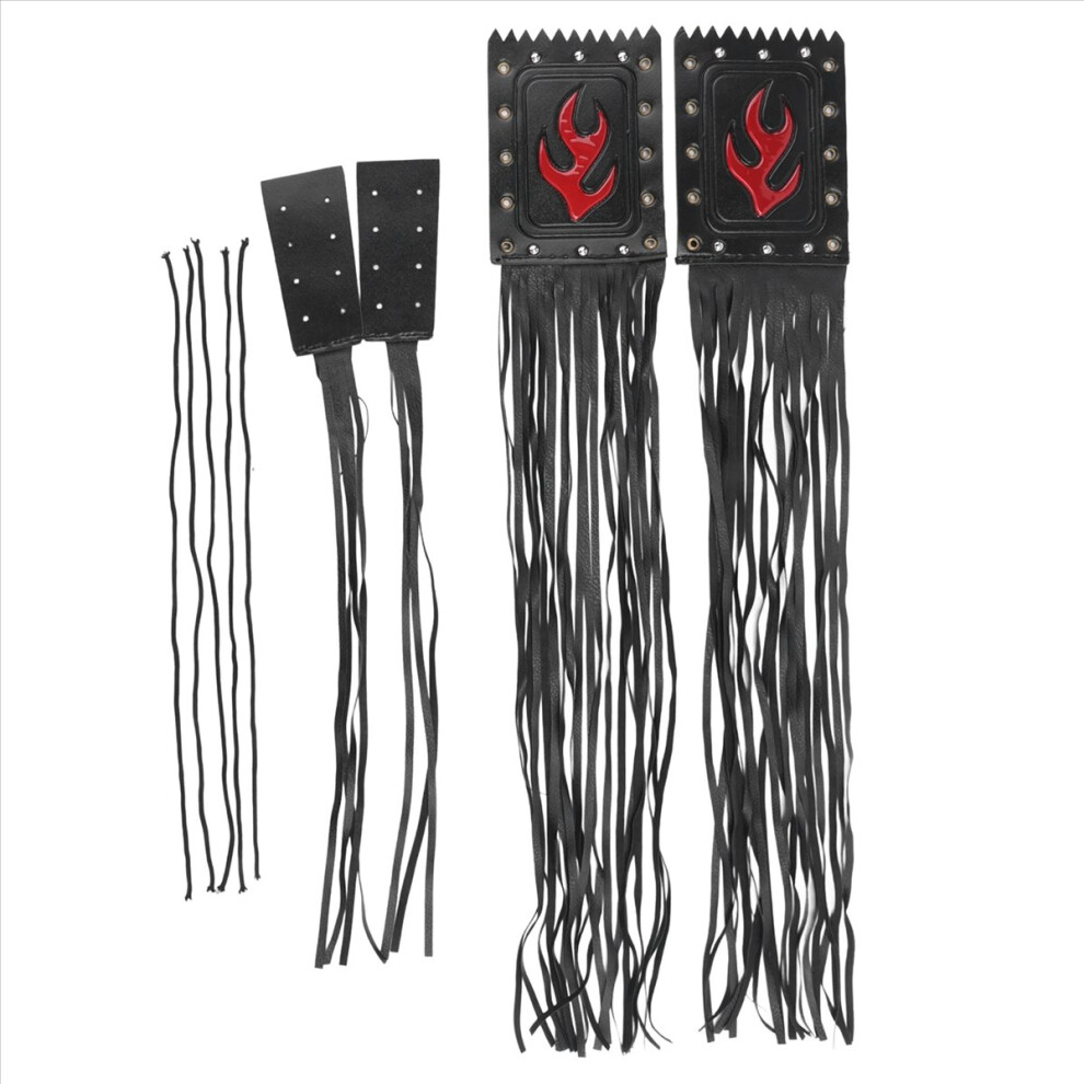 4Pcs/Set Universal Pu Motorcycle Handlebar Tassel Fringe Grip Cover Lever Cover For Victory Cruiser 4852926784573