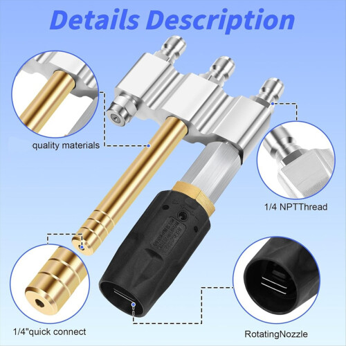 3in1 Adjustable Downstream Soft Wash Nozzle, Long 2