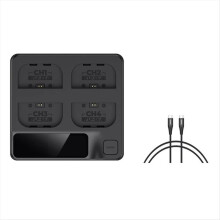 Battery Charger for LP-E6 4-Slot Fast Real-Time Po