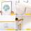 4 Pcs Plastic Dust Sheets Roll 0.55 x 20M Pre-Tape 5