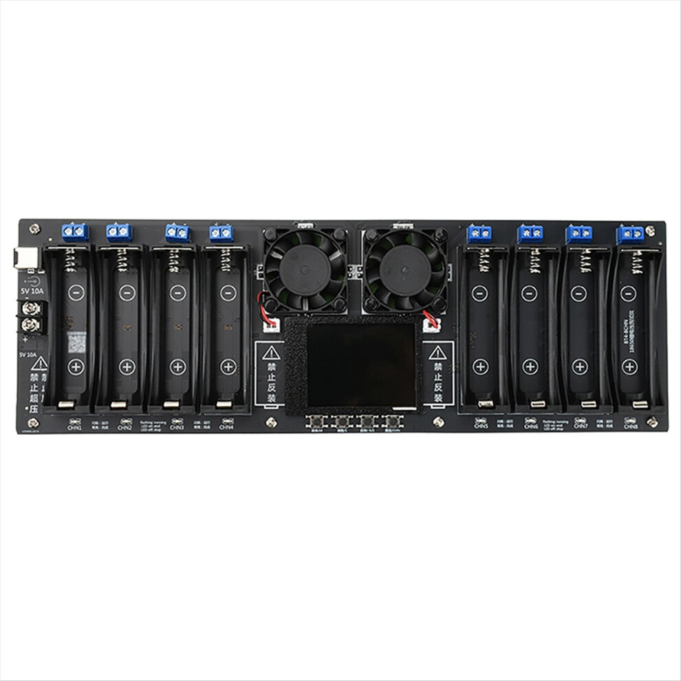 New 8 Channels 18650 Lithium Battery Capacity Test Blue 4852926701525