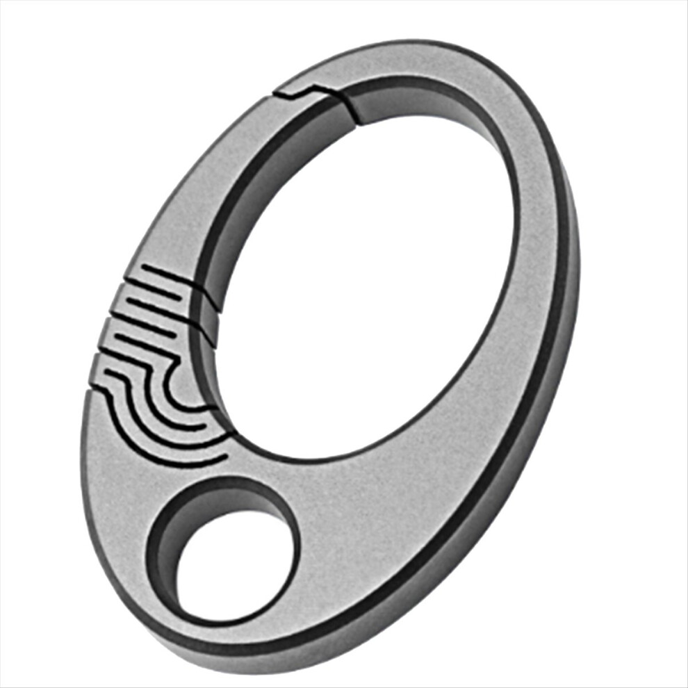 Mini Titanium Alloy Buckle Small Oval Keychain Edc Outdoor Tool 4852926774215