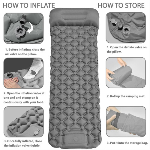 New Inflatable Camping Mat with Pillow for Camping 2
