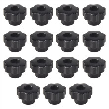 15Pcs M6 Star Knob Clamping Handle Nut Through Hol