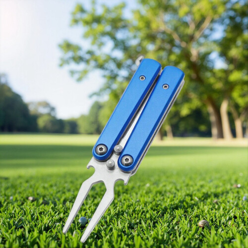 Golf Alloy Forks Divot Repair Tool,Metal Foldable 2