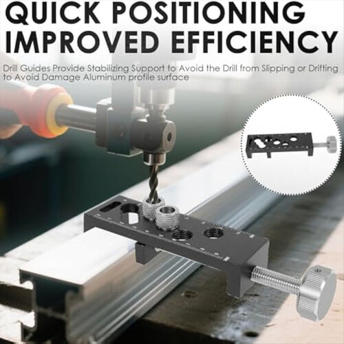 Aluminum Profile Drill Guide Access Hole Jig for 2 2