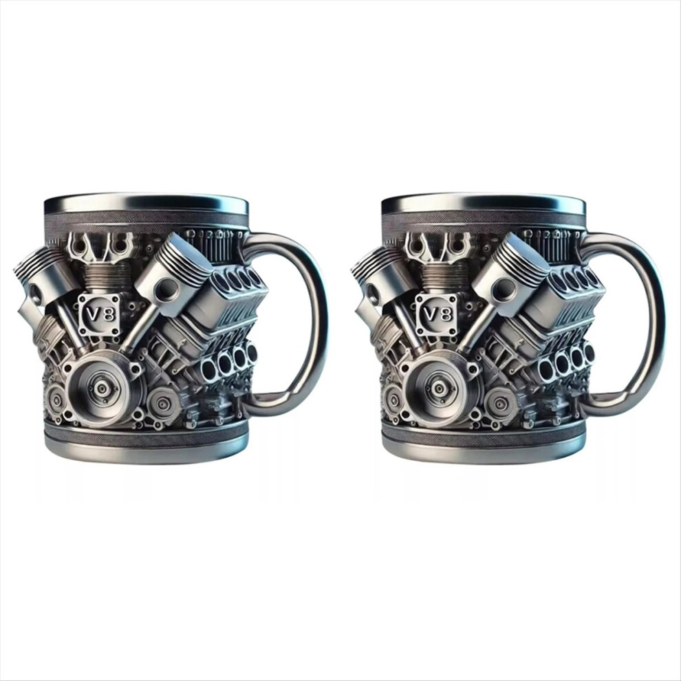 V8 Engines Stainless Steel Coffee Mug Funny Car En 4852926703765
