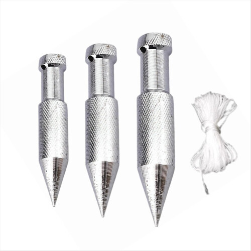 3PCS Plumb Bob with String, Steel Bob, High Vertic 2