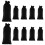 10Pcs Burlap Wine Bags Drawstring, Hessian Cloth B 7