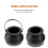 24 Pack Plastic Black Witch Candy Bowls Cauldrons, 7