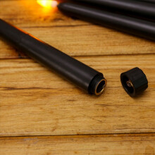 Pack of 18 Black LED Birthday Candles,Yellow Flame