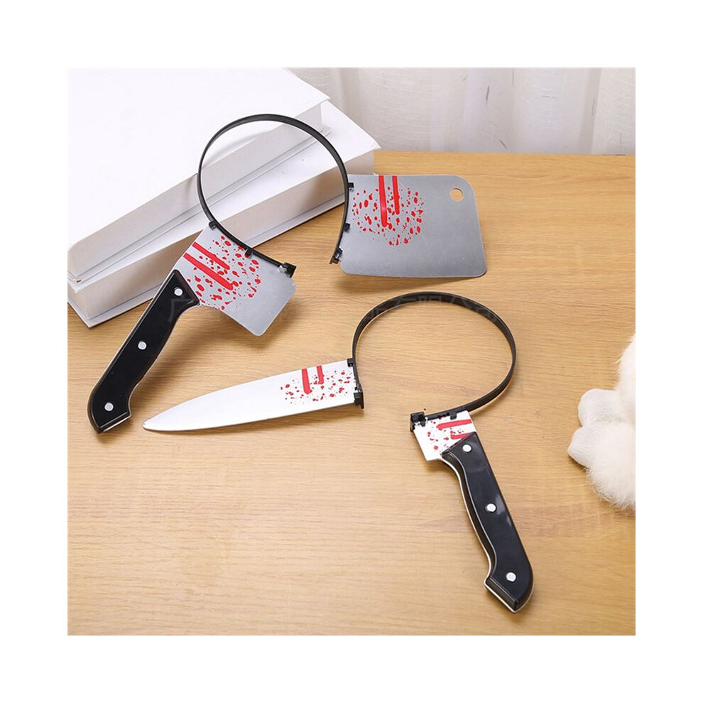 8Pcs Halloween Horror Props Blood Ax Saws Knife He 4852750250633