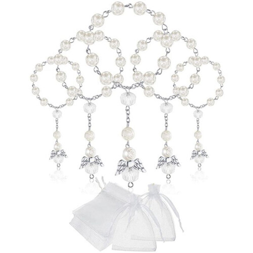 20 Pcs Baptism Acrylic Rosary Beads Mini Rosaries 2