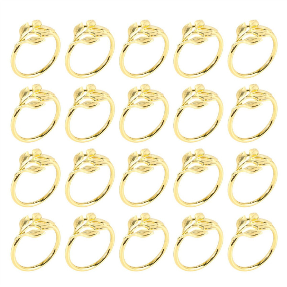 20Pcs Napkin Rings - Ring For Table Napkins H Gold 4852750264012