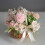 Wicker Woven Flower Basket, with Handle and Pink R 6